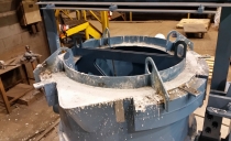 Norflow A 973 used to replace conventional low cement castable for open top ladle application.