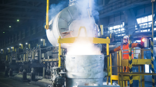 Melting furnaces are used to melt scrap or recycled aluminium, requiring a high heat input since the roof temperature can exceed 1,100°C. 