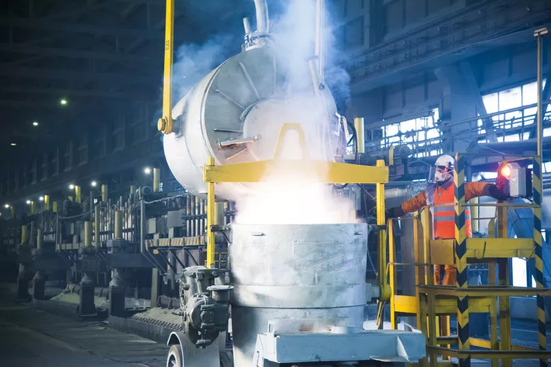 Melting furnaces are used to melt scrap or recycled aluminium, requiring a high heat input since the roof temperature can exceed 1,100°C. 